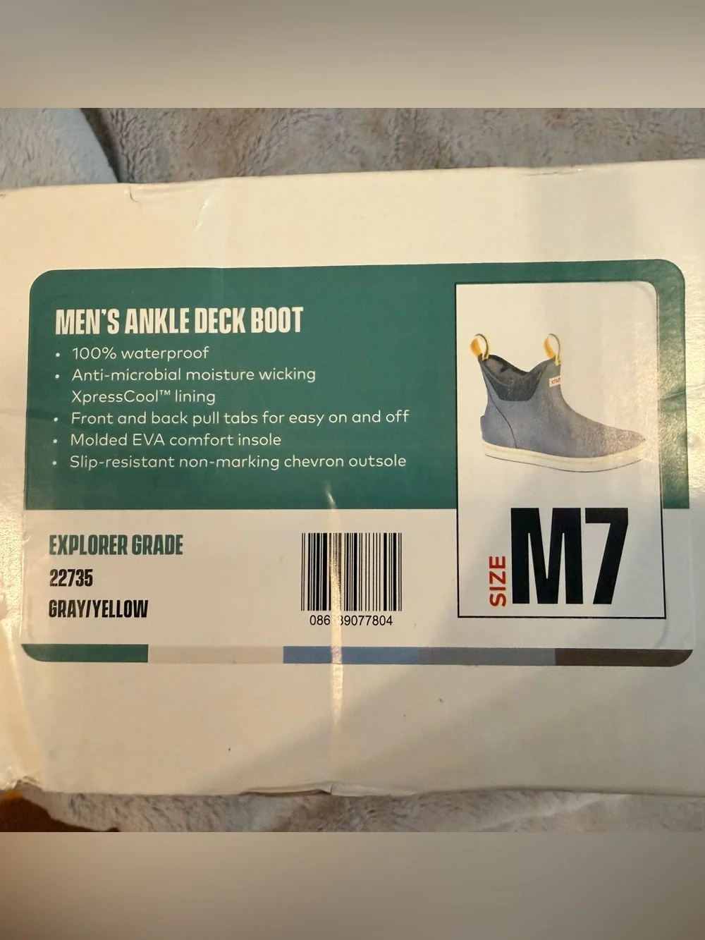 XTRATUF MEN'S ANKLE DECK BOOT (NWT)